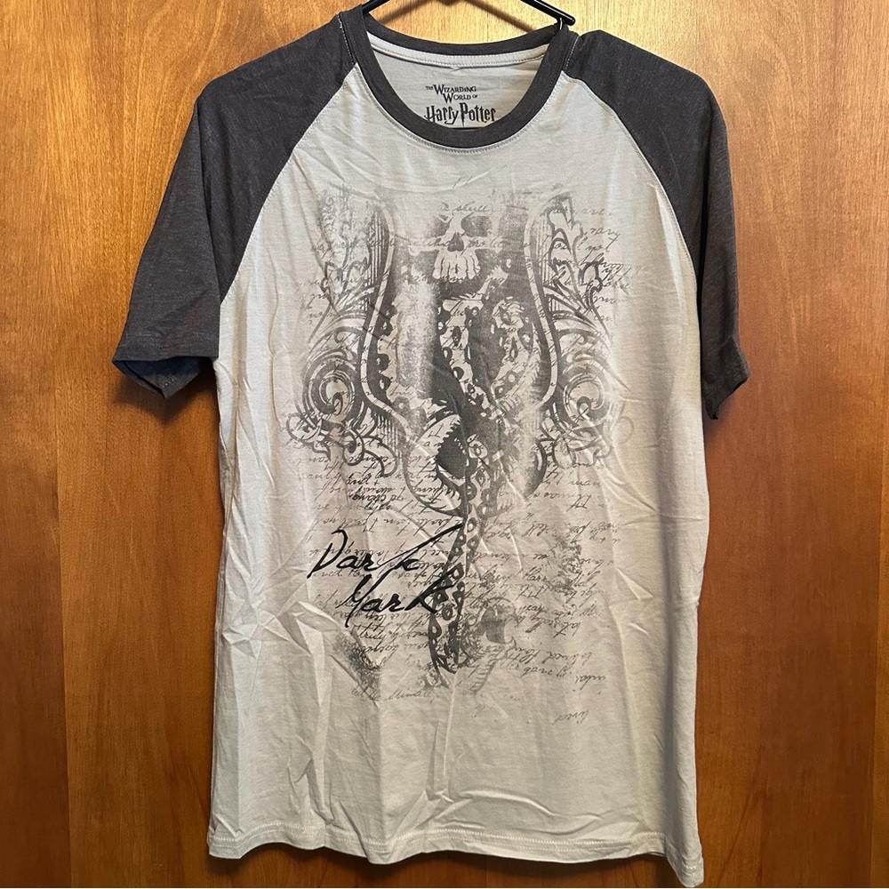 Harry‎ Potter Universal Studios Short Sleeve Shirt Large Grey Dark Mark